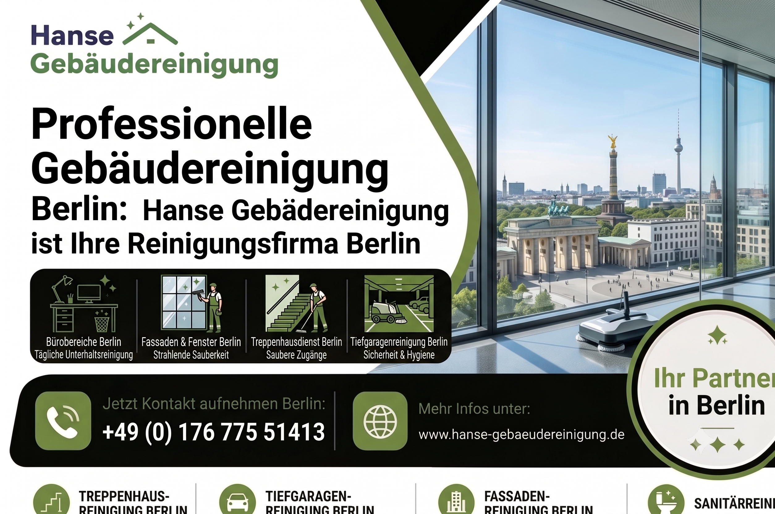 Professionelle Gebäudereinigung Berlin: Hanse Gebäudereinigung ist Ihre Reinigungsfirma Berlin
