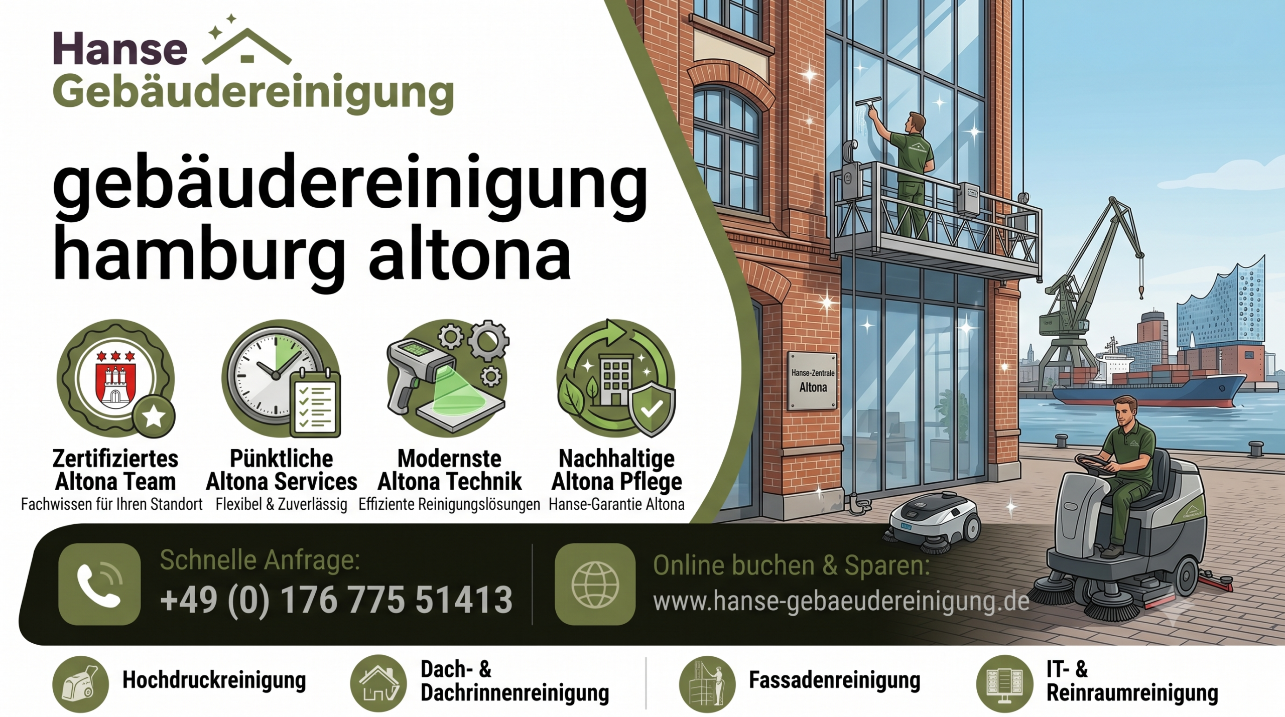 Professionelle Gebäudereinigung Hamburg Altona: Ihr vertrauenswürdiger Partner für strahlende Sauberkeit