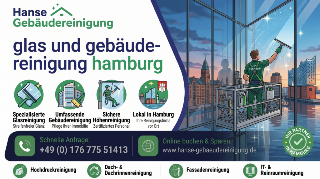 Glas und Gebäudereinigung Hamburg: Ihr professioneller Partner für strahlende Sauberkeit