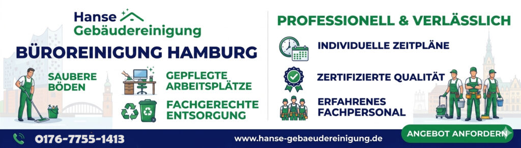 Büroreinigung Hamburg: Ihr Experte für Sauberkeit und Hygiene am Arbeitsplatz